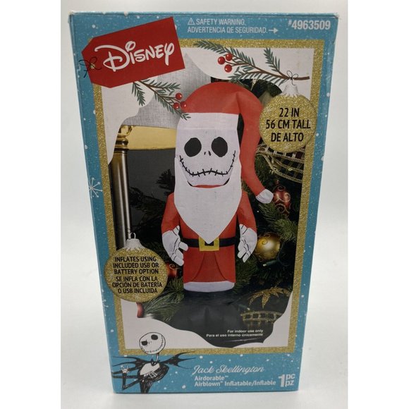 Gemmy Holiday Inflatable Jack Skellington Santa Gemmy Disney